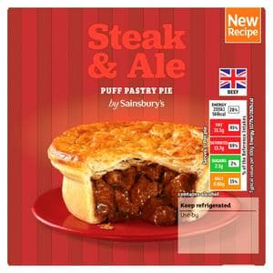 Sainsbury's Steak & Ale Puff Pastry Pie 200g
