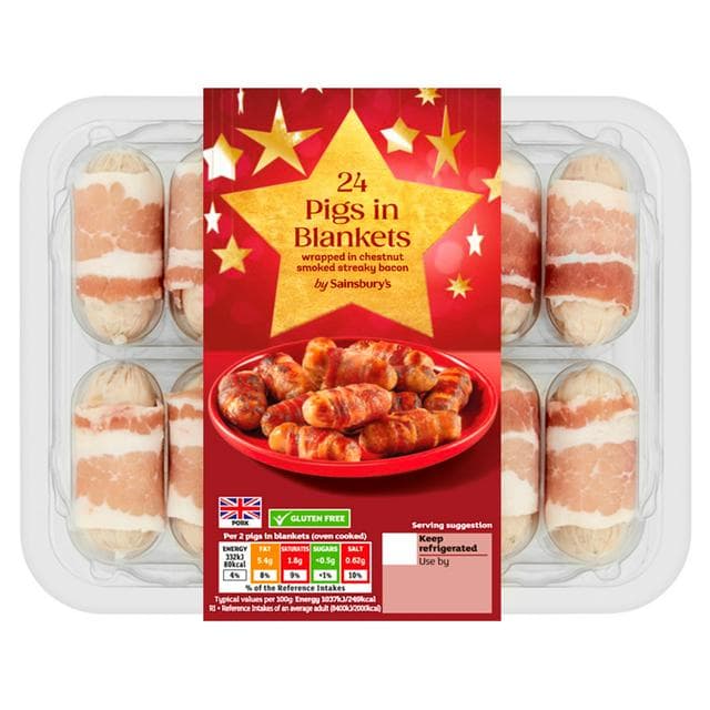 Sainsbury's 24 x Pigs in Blankets 520g - gallery image 1