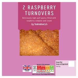 Sainsbury's Raspberry Turnovers 2 x 65g