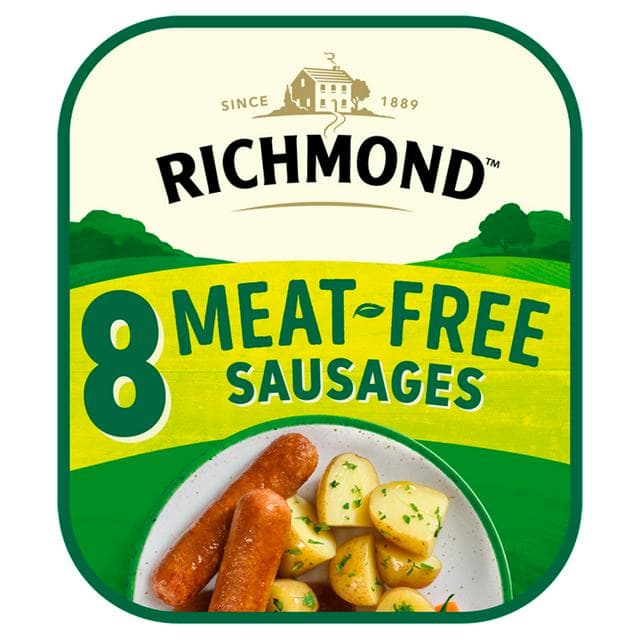 Richmond Meat Free Vegan & Vegetarian Sausages x8 304g - gallery image 1