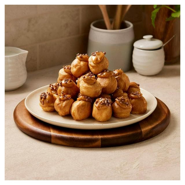 Sainsbury's 2 x 216g Chocolate & Salted Caramel Profiteroles, Taste the Difference (24 Pieces) - gallery image 1