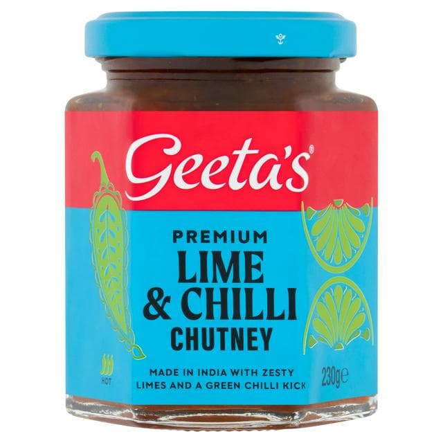 Geeta's 230g Premium Lime & Chilli Chutney Hot - gallery image 1