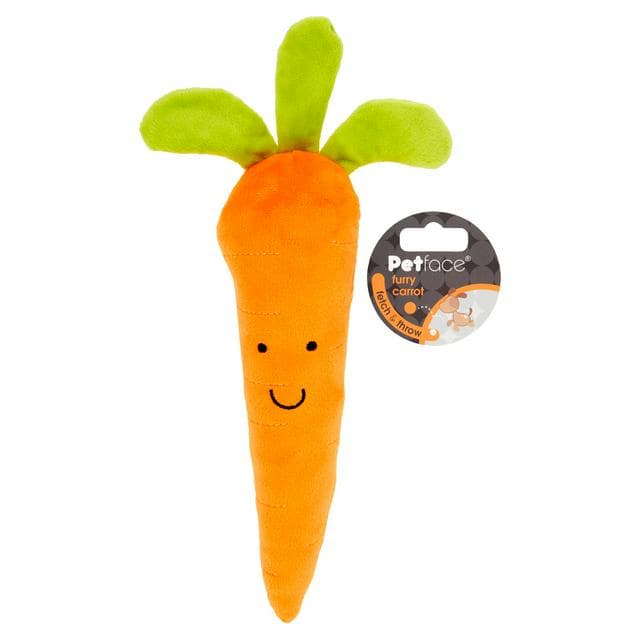Petface Furry Carrot Dog Toy - gallery image 1