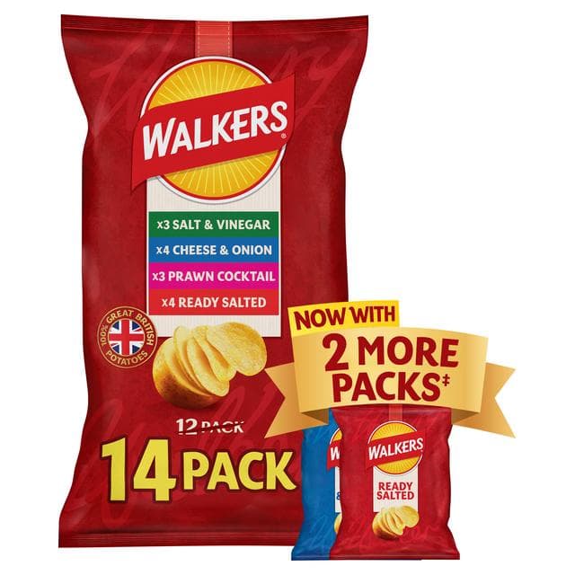 Walkers 14 x 25g Classic Variety Multipack Crisps - gallery image 2