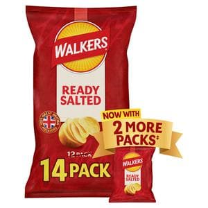 Walkers 14 x 25g Ready Salted Multipack Crisps