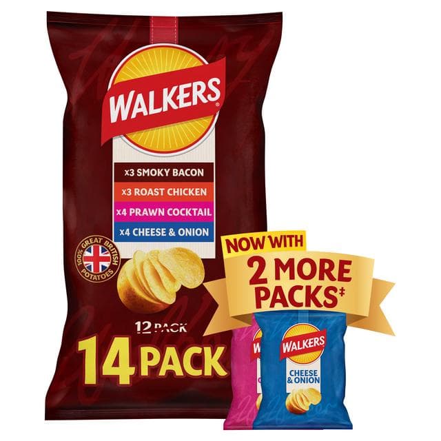 Walkers 14 x 25g Meaty Variety Multipack Crisps - gallery image 3