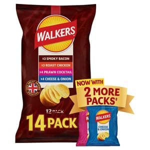 Walkers 14 x 25g Meaty Variety Multipack Crisps