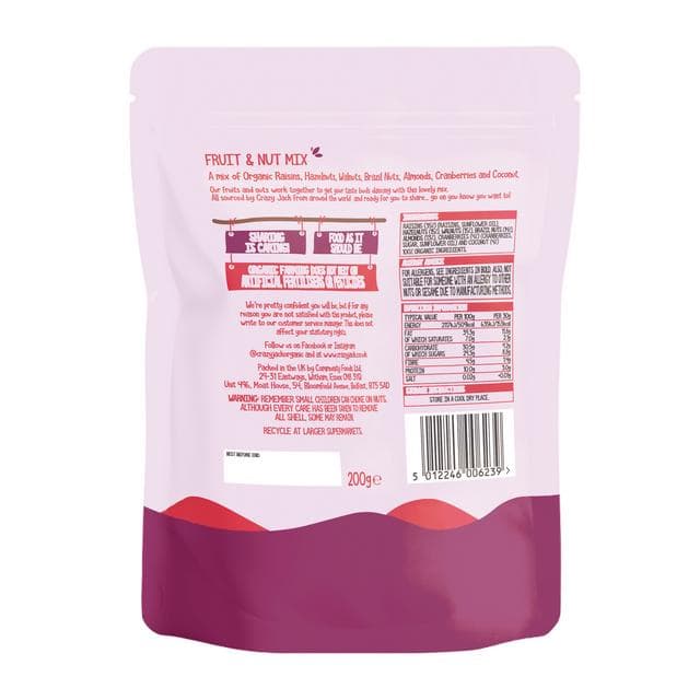 Crazy Jack 200g Organic Snack & Share Fruit & Nut Mix - gallery image 6