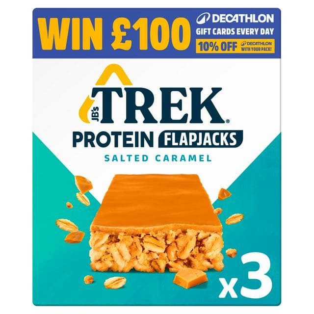 Trek Salted Caramel Protein Flapjacks 3x50g - gallery image 1