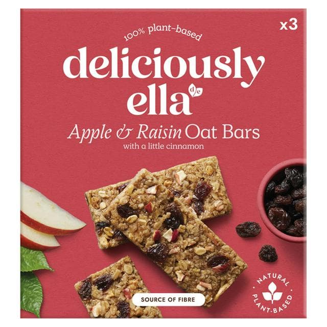 Deliciously Ella 3 x 50g Apple, Raisin & Cinnamon Multipack Oat Bars - gallery image 1