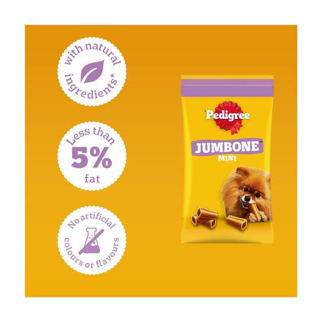 Pedigree Jumbone Mini Adult Small Dog Treats Beef & Poultry Chews x4 160g - gallery image 3
