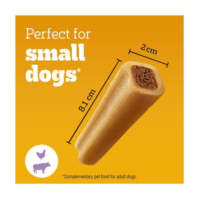 Pedigree Jumbone Mini Adult Small Dog Treats Beef & Poultry Chews x4 160g - gallery image 5