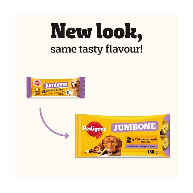 Pedigree Jumbone Chicken & Lamb Adult Medium Dog Treat Chews x2 180g - gallery image 6