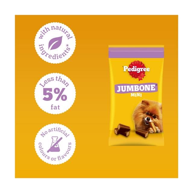 Pedigree Jumbone Mini Adult Small Dog Treats Chicken & Lamb Chews x4 160g - gallery image 3