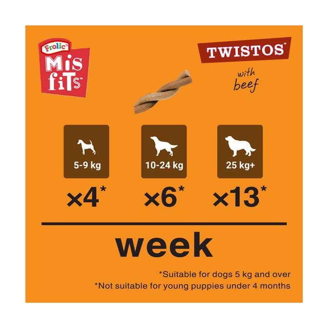 Misfits Twistos Dog Treats Chews with Beef 105g - gallery image 5
