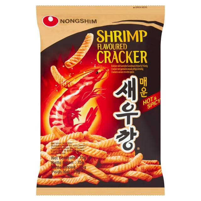 Nongshim Shrimp Flavoured Cracker Hot & Spicy 75g - gallery image 1