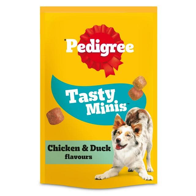 Pedigree Tasty Minis Adult Dog Treats Chicken & Duck Chewy Cubes 130g - gallery image 1
