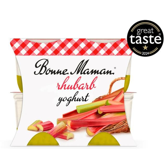 Bonne Maman Yoghurt with a Rhubarb Layer 4x115g - gallery image 1