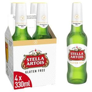 Stella Artois Gluten Free Premium Lager Beer Bottles 4x330ml