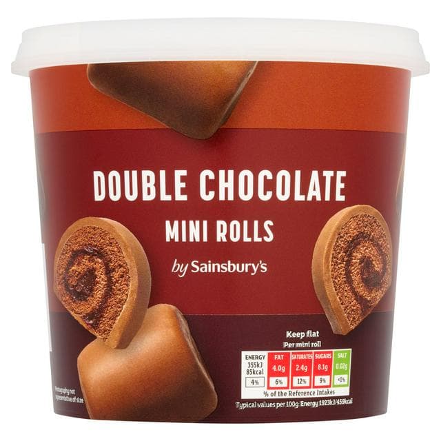 Sainsbury's 295g Double Chocolate Mini Roll Bites - gallery image 1