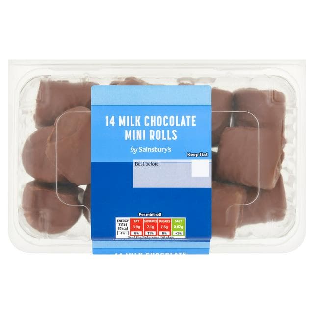 Sainsbury's 14 x Chocolate Mini Roll Bites - gallery image 1