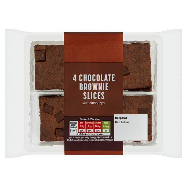 Sainsbury's Brownie Cake Slices x4 - gallery image 1