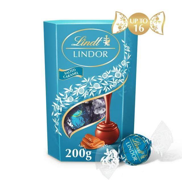 Lindt Lindor Salted Caramel Chocolate Truffles Box 200g - gallery image 1