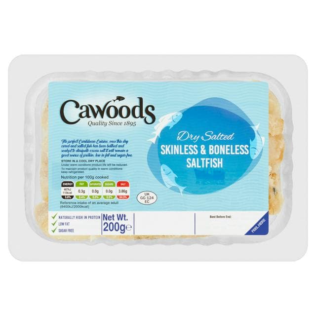 Cawoods Dry Salted Skinless & Boneless Saltfish 200g - gallery image 1