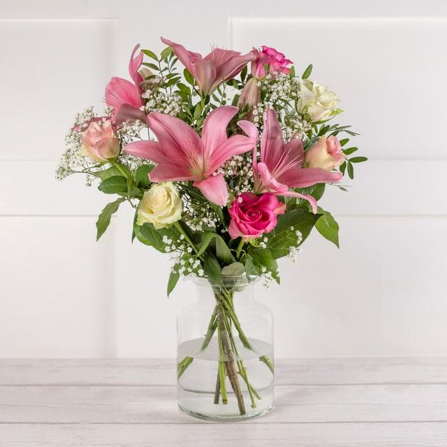 Simply Rose & Lily Bouquet - gallery image 1