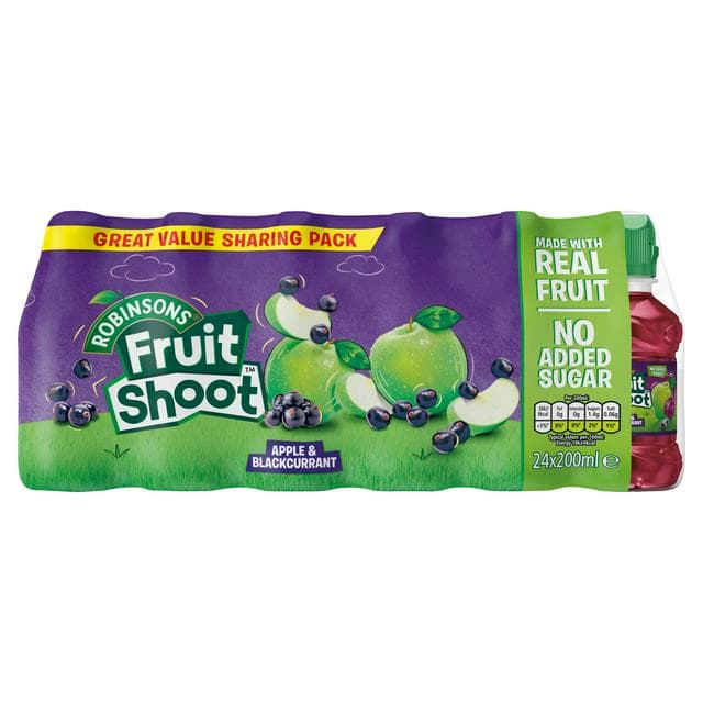 Fruit Shoot Apple & Blackcurrant Kids Juice Drink 24x200ml - gallery image 1