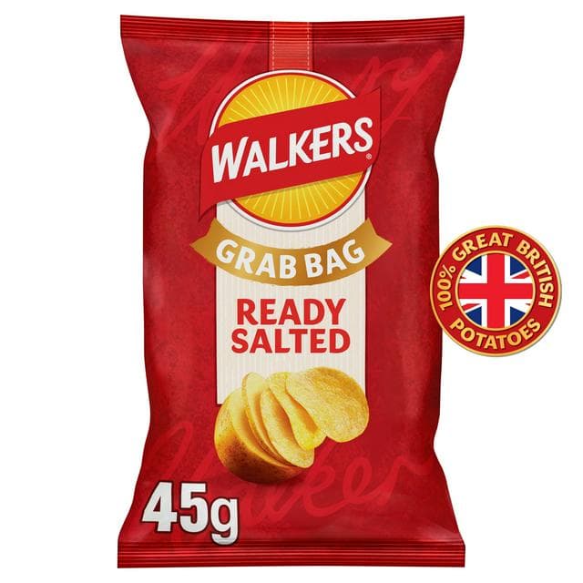 Walkers Ready Salted Crisps 45g - gallery image 1