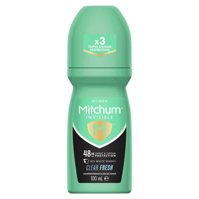 Mitchum Women Invisible 48HR Protection Clear Fresh Antiperspirant & Deodorant Roll-On 100ml - gallery image 1