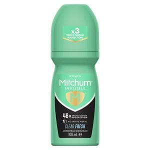 Mitchum Women Invisible 48HR Protection Clear Fresh Antiperspirant & Deodorant Roll-On 100ml