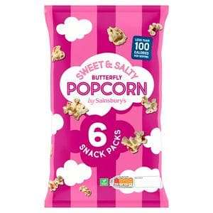 Sainsbury's Sweet & Salty Butterfly Popcorn 6x14g