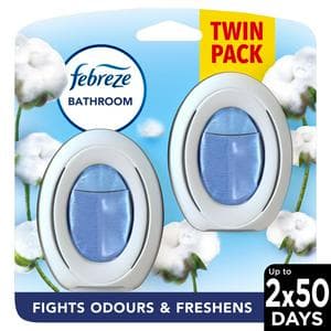 Febreze Bathroom, Continuous Air Freshener Odour Elimination & Prevention, Cotton Fresh