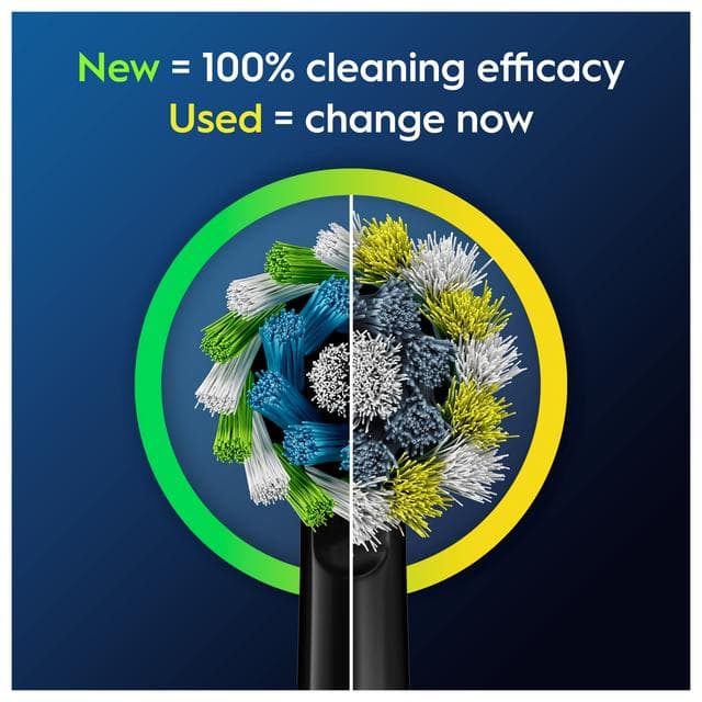 Oral-B CrossAction Black Replacement Electric Toothbrush Heads x4 - gallery image 5