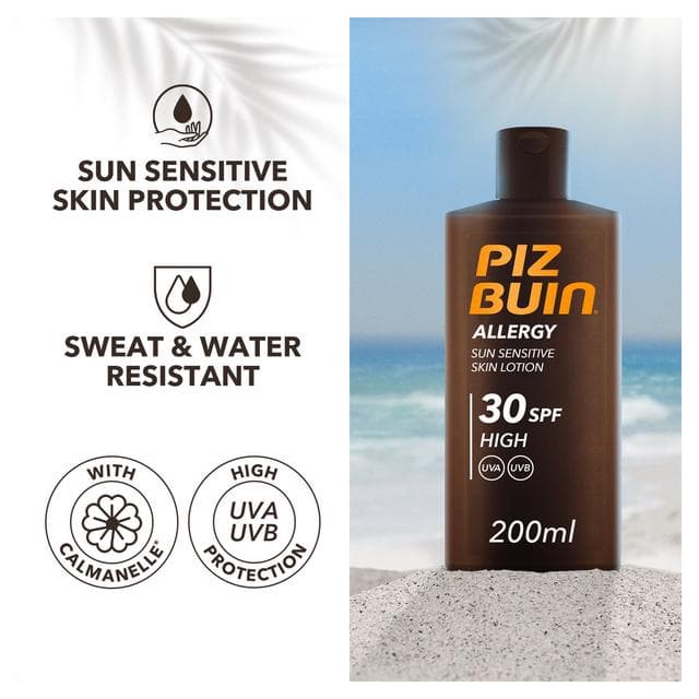 Piz Buin Allergy Sun Sensitive Skin Lotion SPF30 Moisturiser 200ml - gallery image 2
