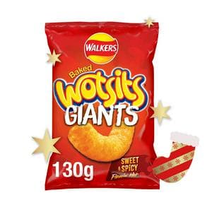 Walkers Wotsits Giants Sweet & Spicy Sharing Snacks Crisps 130g