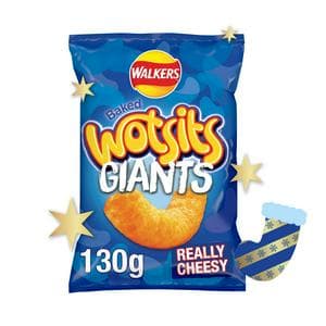 Walkers Wotsits Giants Really Cheesy Sharing Crisps Snacks 130g
