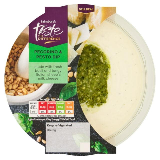 Sainsbury's 170g Pecorino & Pesto Dip, Taste the Difference - gallery image 1