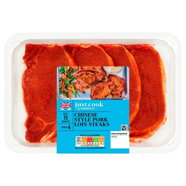 Sainsbury's Just Cook 440g Chinese Style Pork Loin Steaks - gallery image 1