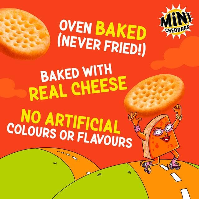 Jacob's Mini Cheddars Red Leicester Baked Snacks Multipack 12x23g - gallery image 3