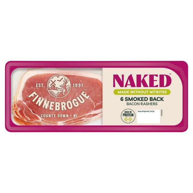 Better Naked Smoked Back Bacon Rashers x6 200g - gallery image 1