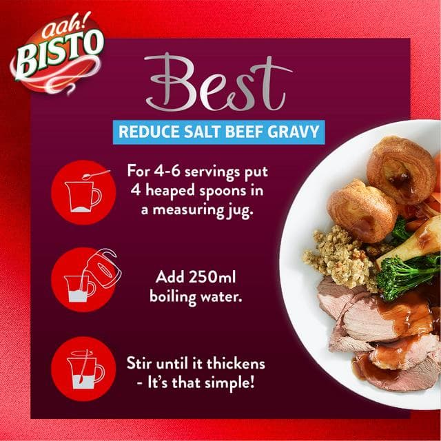 Bisto Best Reduced Salt Beef Gravy Granules 230g - gallery image 5