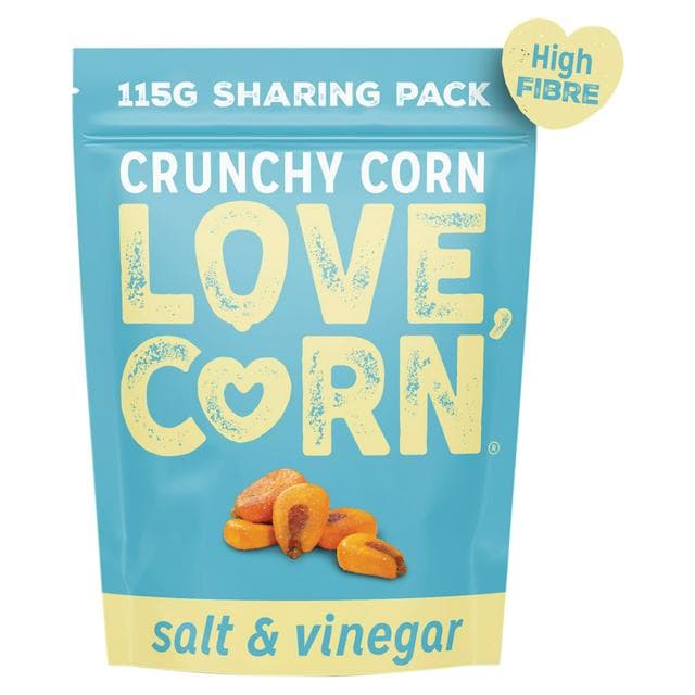 Love Corn Salt & Vinegar Crunchy Corn Snack 115g - gallery image 1