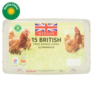 Sainsbury's Free Range British Eggs Medium x15