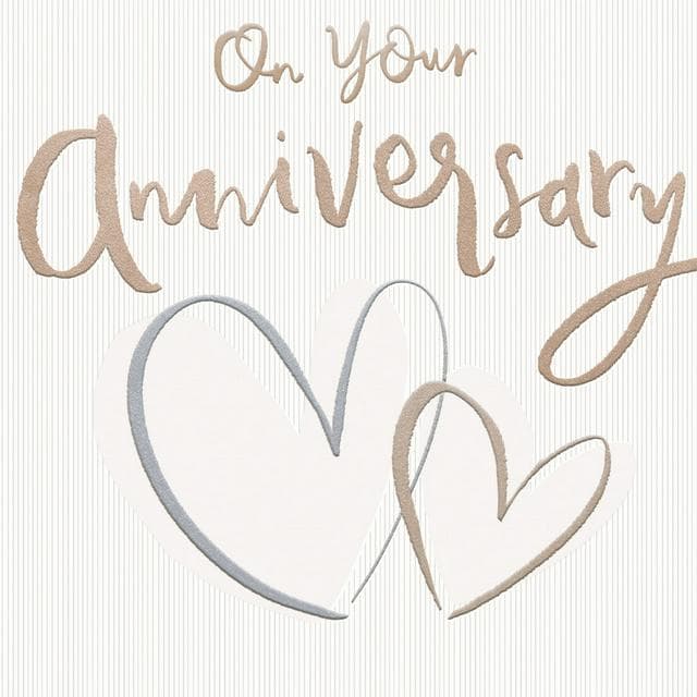 Pigment Productions Congratulations On Your Anniversary Card Loop Hearts Greeting Card - gallery image 1