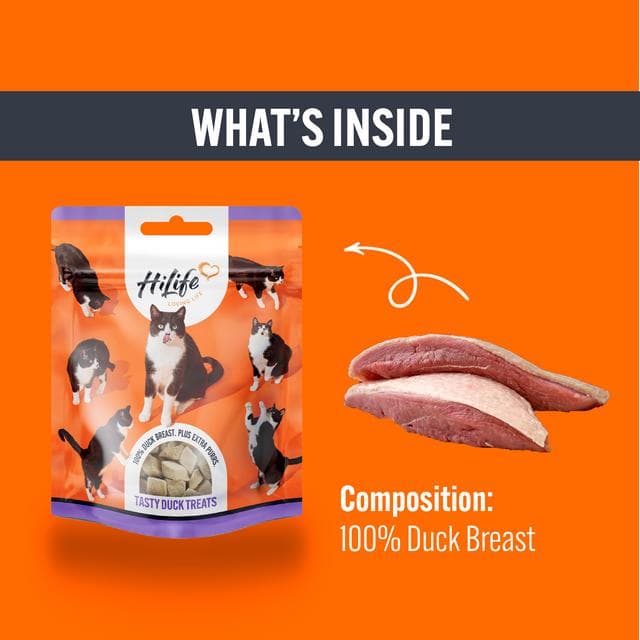 HiLife 100% Natural Duck Breast Cat Treats 10g - gallery image 2