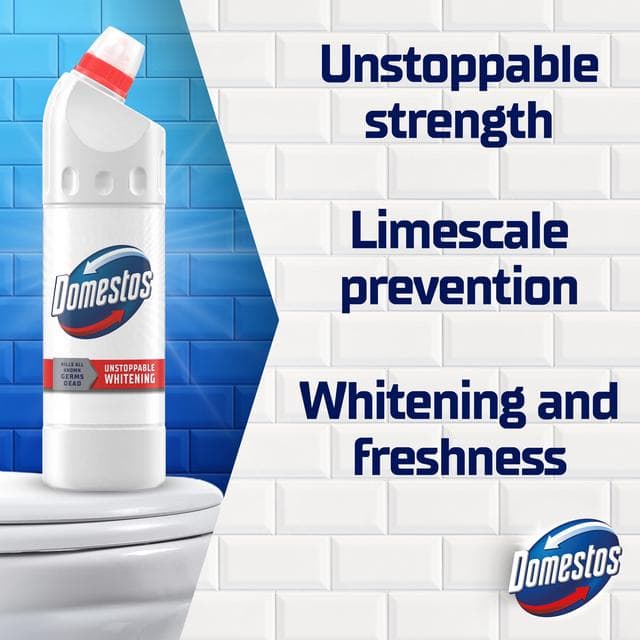 Domestos White & Sparkle Thick Bleach Toilet & Multipurpose Cleaner 750ml - gallery image 5
