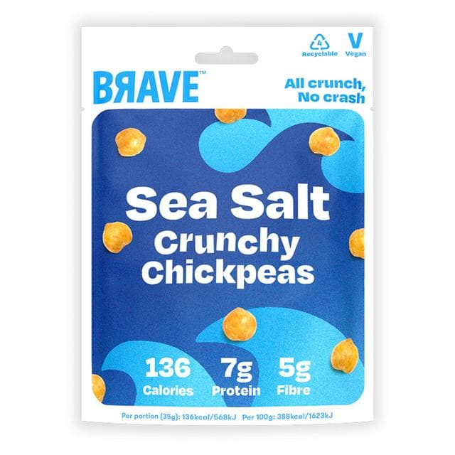 Brave Roasted Chickpeas Sea Salt 35g - gallery image 1